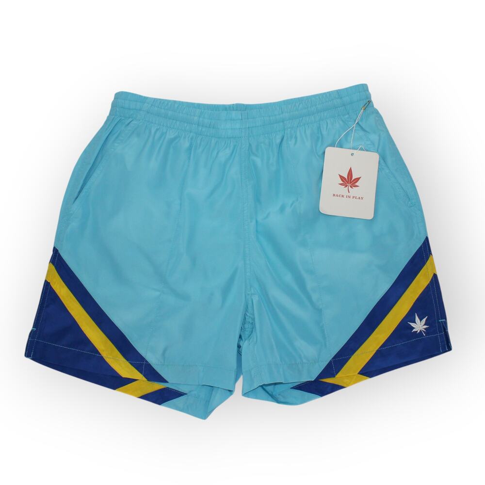 NEW Small BOAST USA Corner Panel Match Shorts BabyBlue Tennis Pickleball Surf